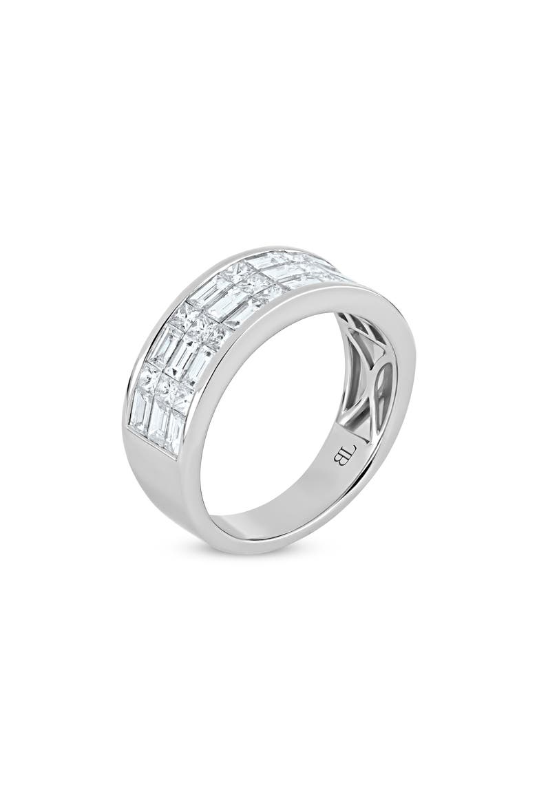 18K Gold Gatsby Diamond Wide Ring (Online Trunk Show), Alternate, color, 18K WHITE GOLD/ DIAMOND