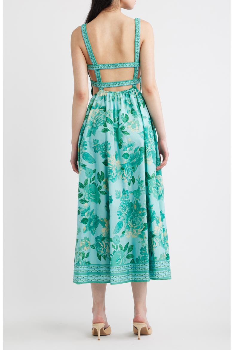 Print Midi Dress, Alternate, color, MINT