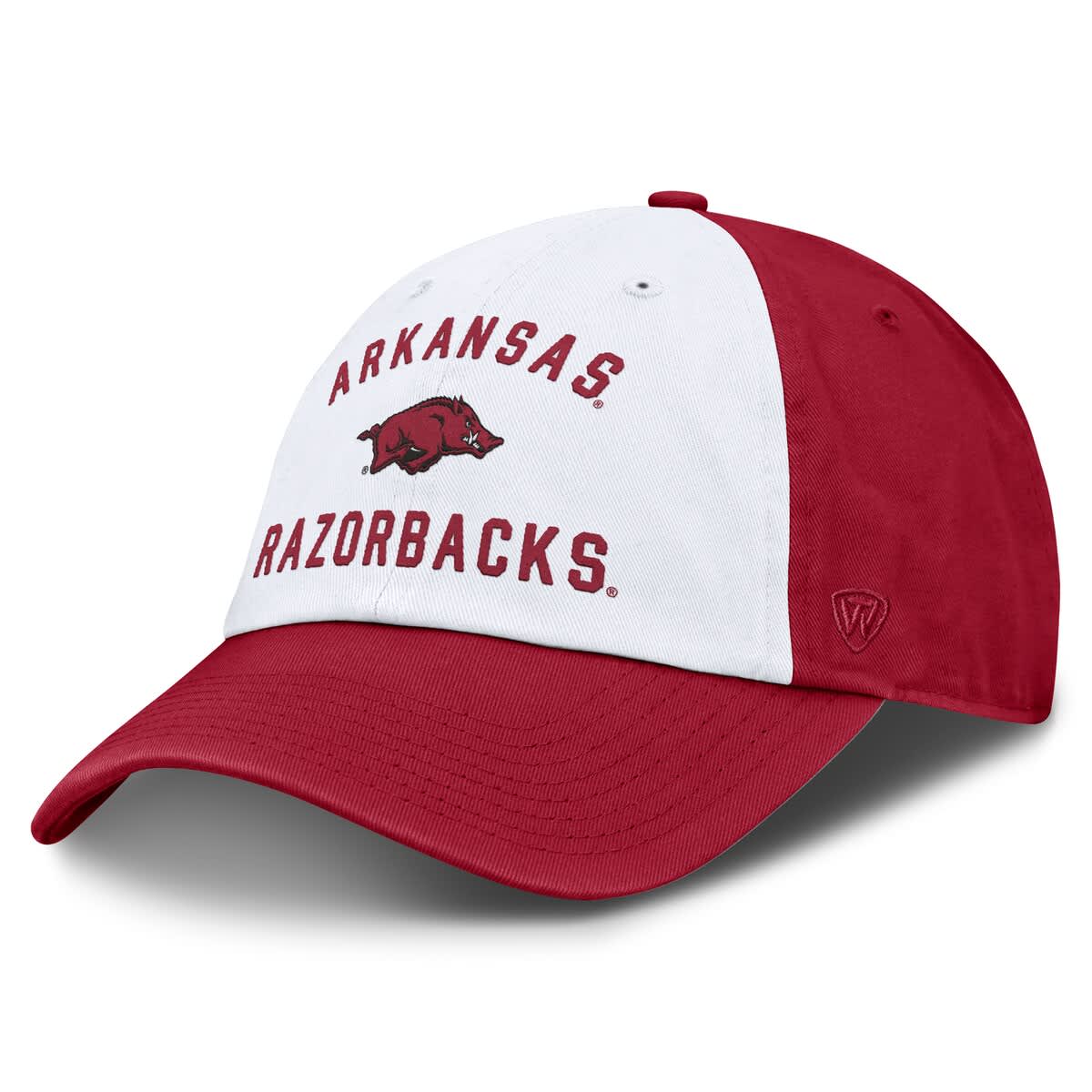 Men's Top Of The World White Arkansas Razorbacks Weston Adjustable Hat