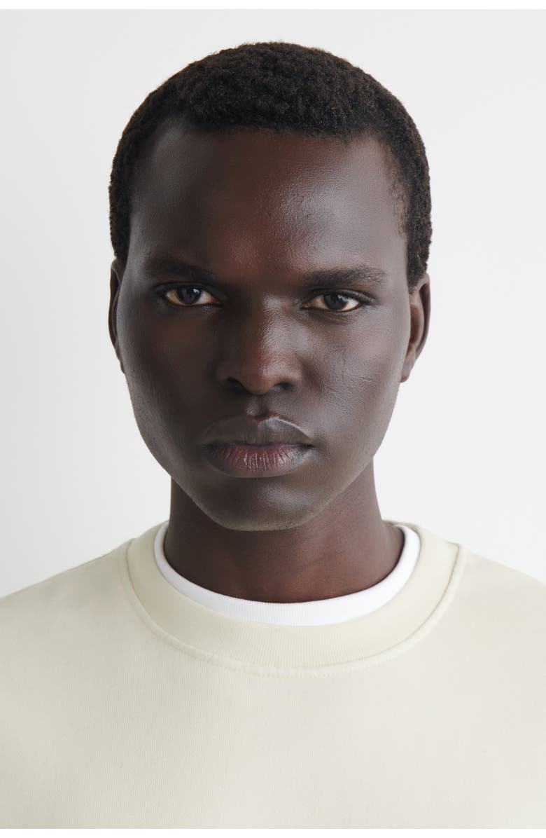 COS Washed-Cotton Sweatshirt, Alternate, color, White