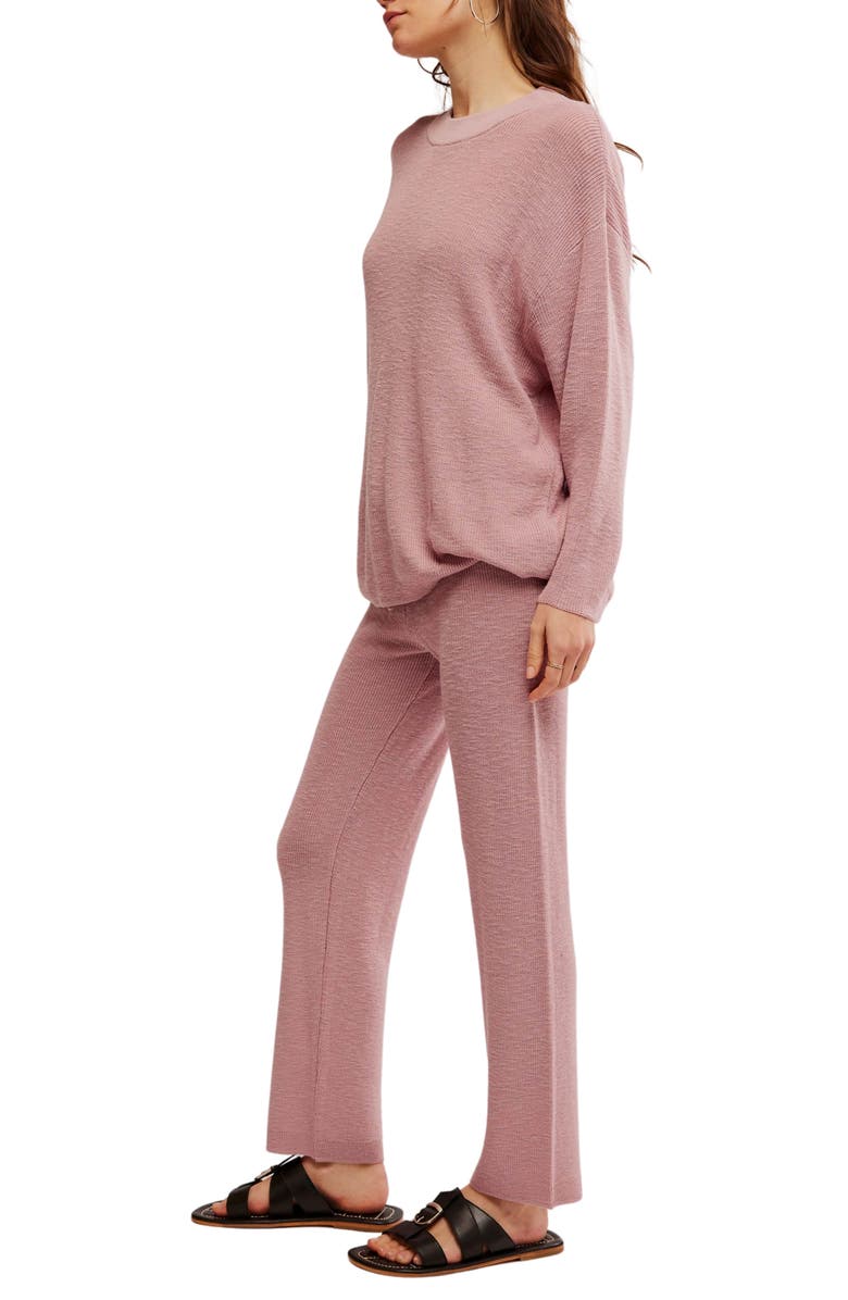Free People Malibu Sweater & Pants Set, Alternate, color, Pale Mauve