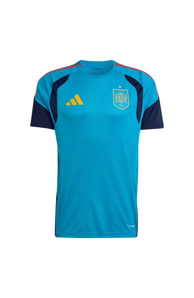 adidas Men's adidas Turquoise Spain National Team FIFA x World Cup 2026 Tiro Home Training Jersey, Alternate, color, Turquoise