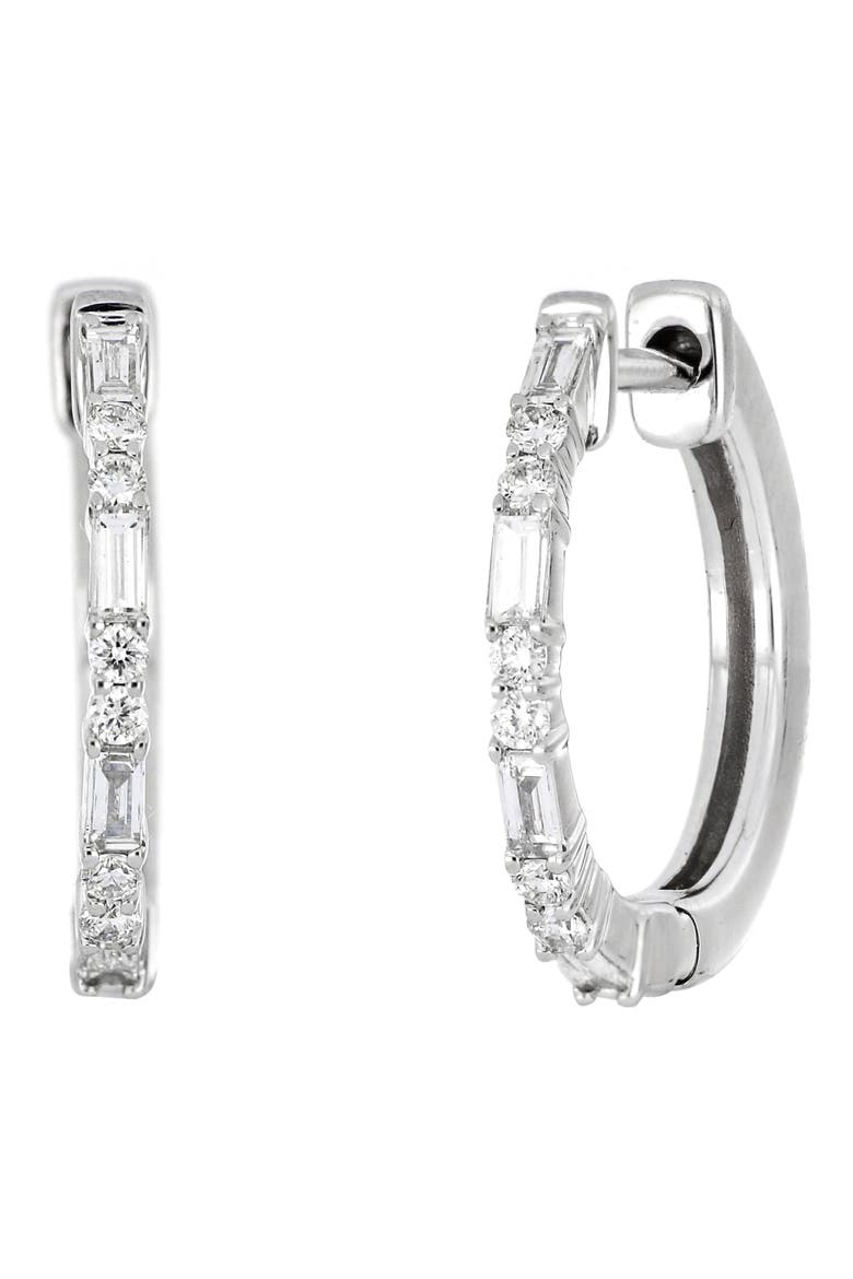 Gatsby Diamond 12mm Hoop Earrings (Nordstrom Exclusive), Main, color, 18K WHITE GOLD