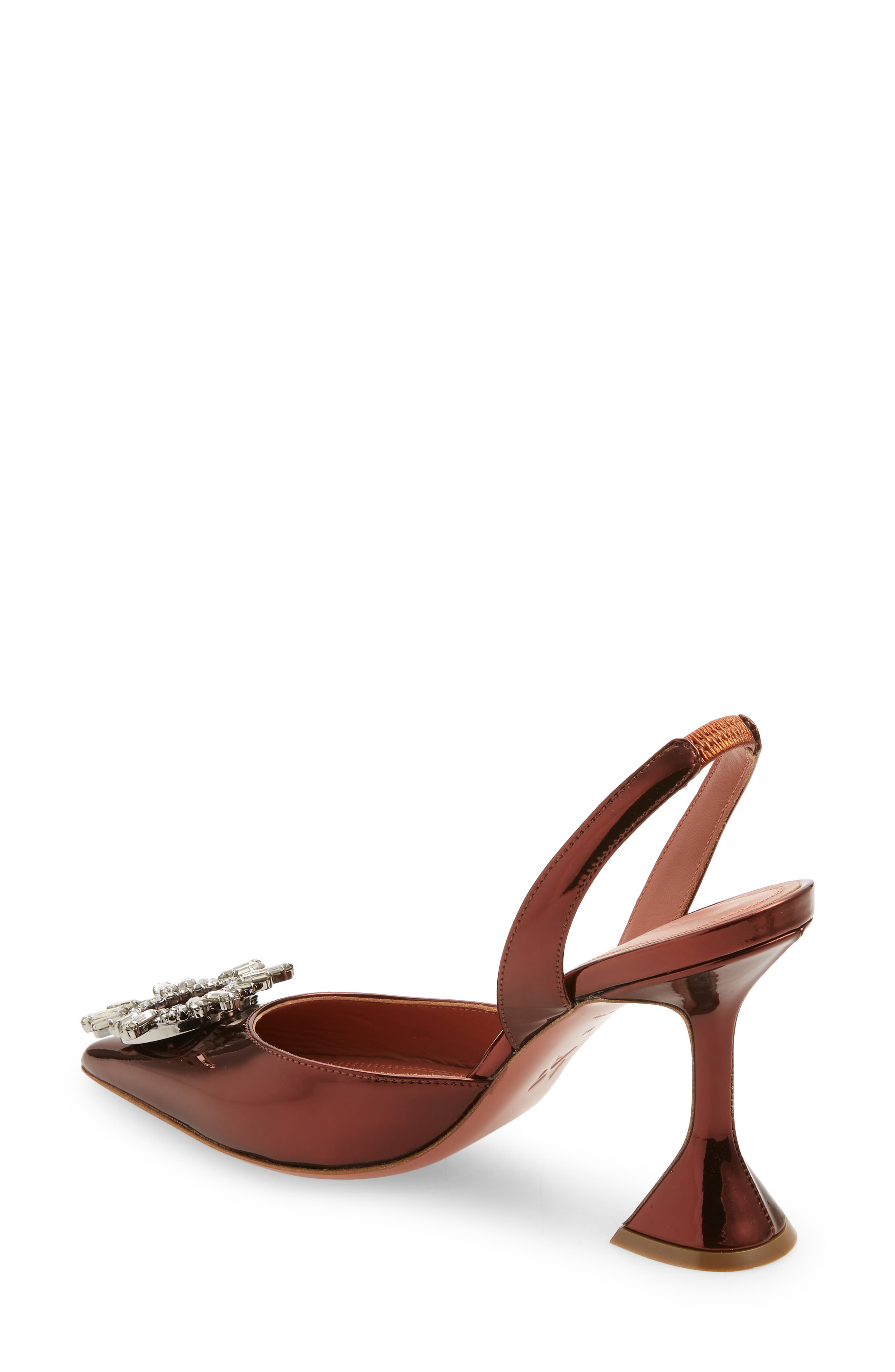 Amina Muaddi Begum Crystal Pointed Toe Slingback Pump, Alternate, color, 