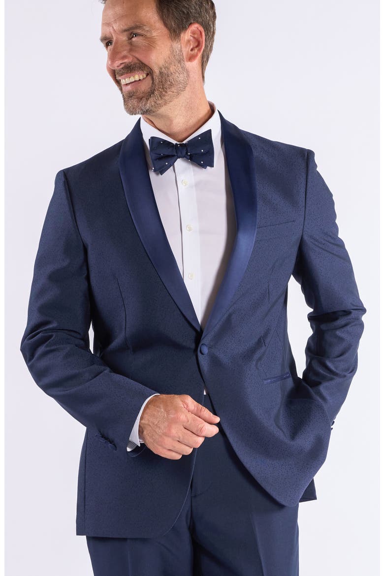 Jacquard Evening Jacket, Alternate, color, NAVY