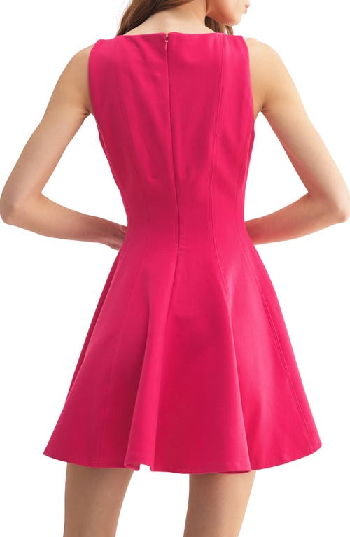Mila Mae A-line Minidress In Hot Pink