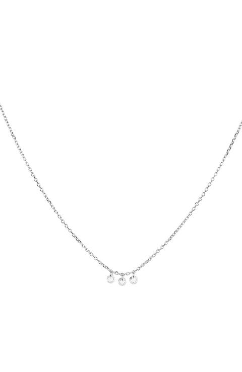 Sterling Silver 18k Gold Plated Emmeline Necklace Dainty Trendy Gift