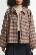 Barbour Audrey Check Showerproof Hooded Bomber Jacket