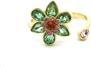 Gemini Jewelry Floral Crystal Ear Cuff