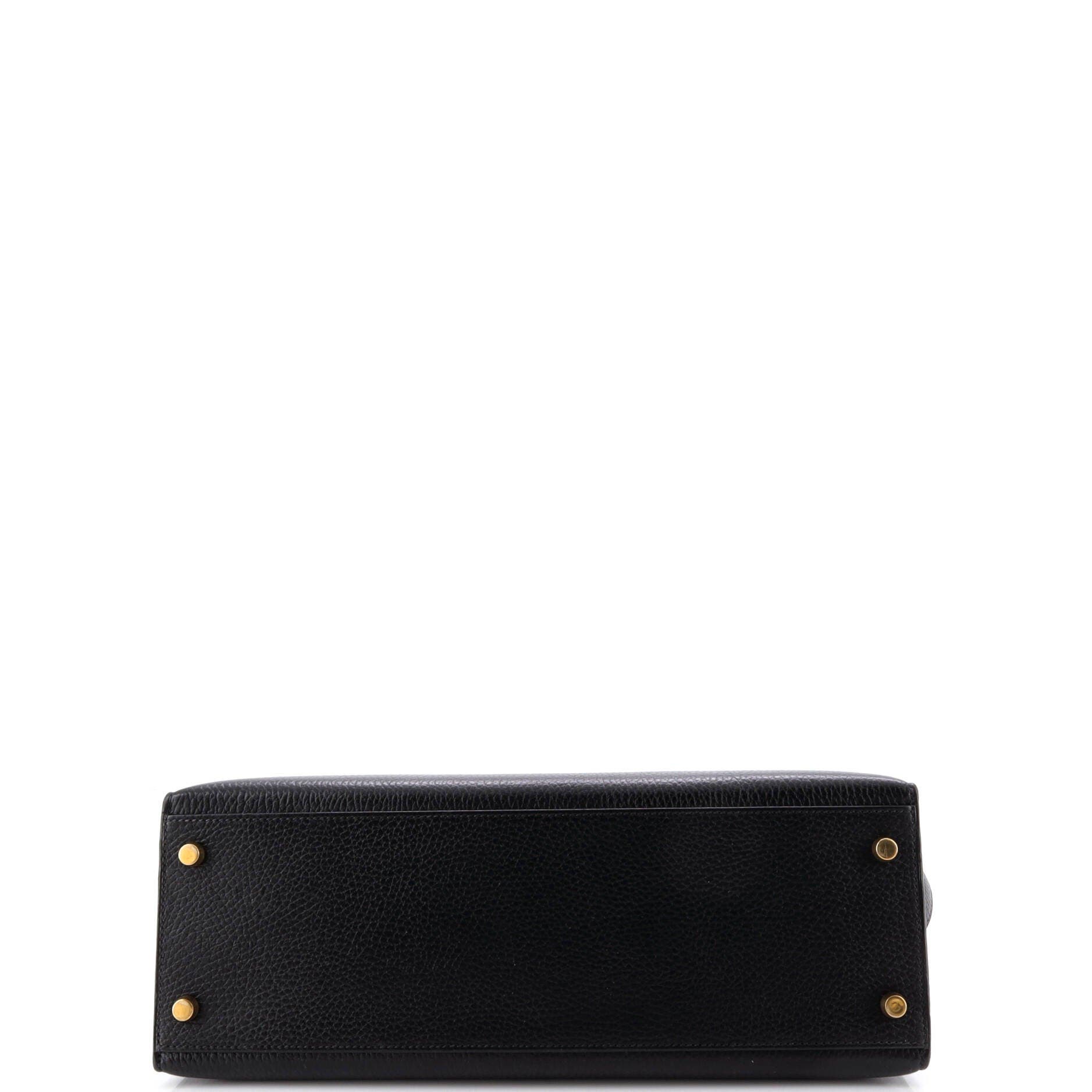 Kelly Handbag Black Ardennes with Gold Hardware 32, Alternate, color, Noir
