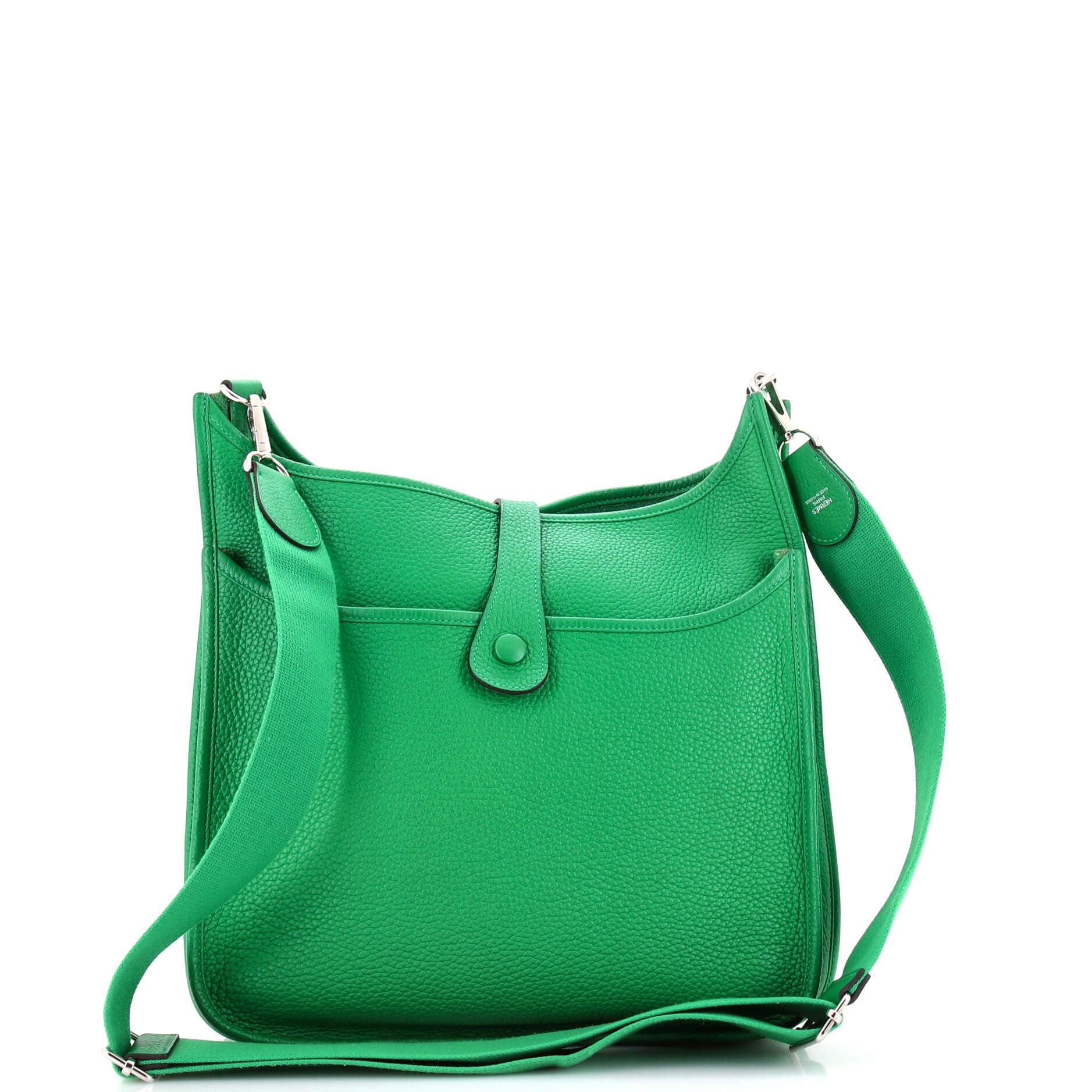 Pre-Owned Hermes Evelyne Bag Gen III Clemence GM, Alternate, color, Green