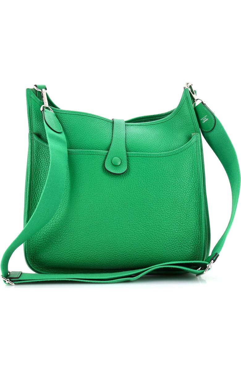 Pre-Owned Hermes Evelyne Bag Gen III Clemence GM, Alternate, color, Green