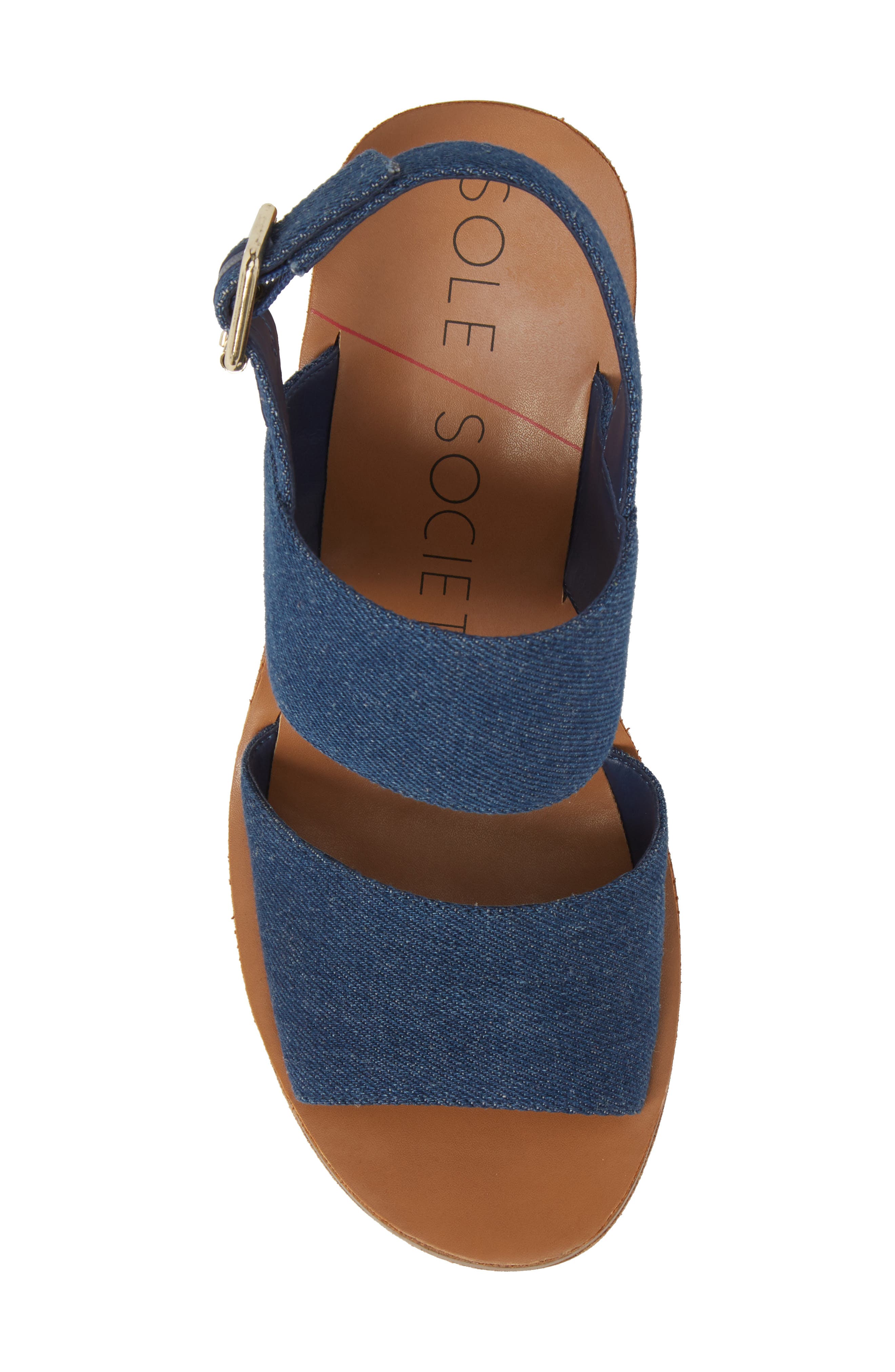Pavlina Platform Wedge Sandal, Alternate, color, DARK BLUE DENIM
