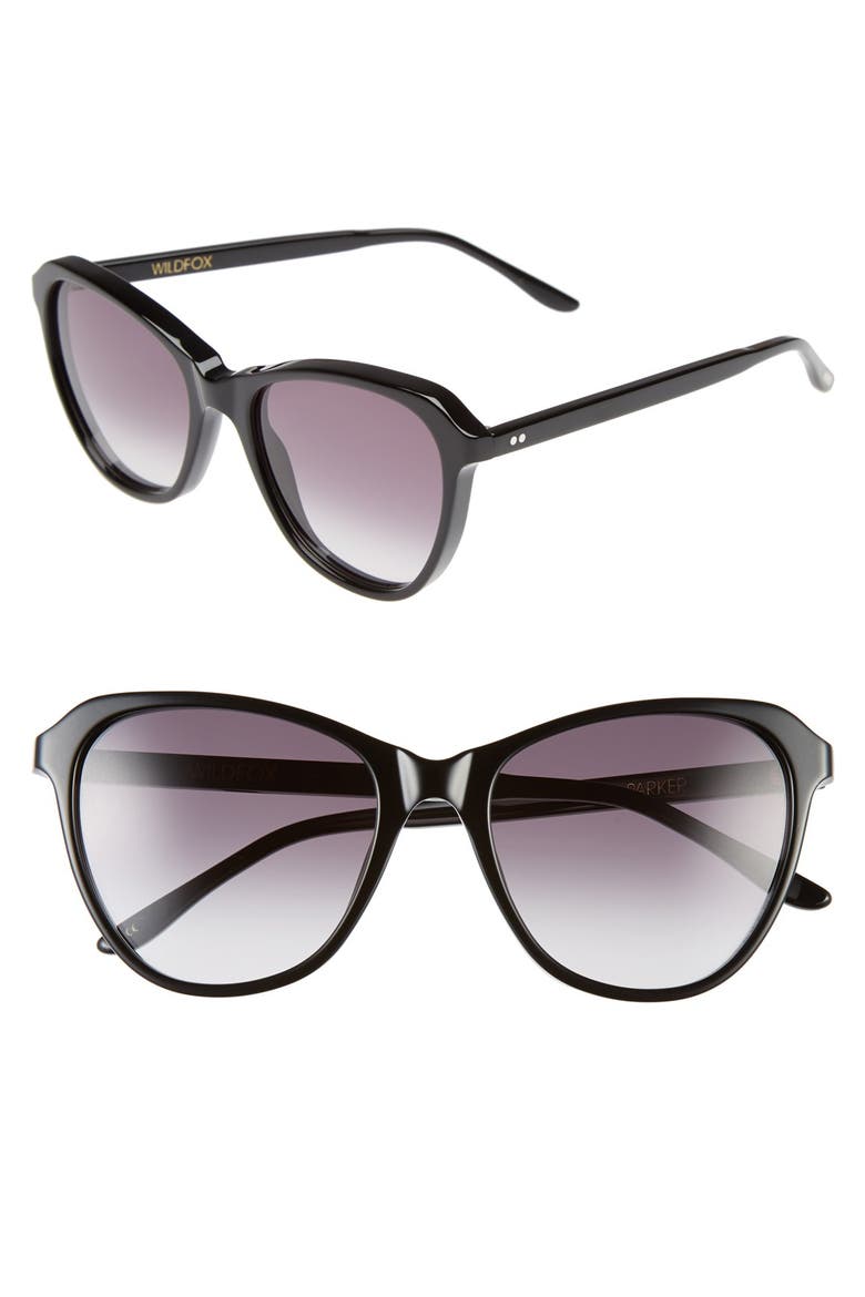 'Parker' 51mm Retro Sunglasses, Main, color, BLACK