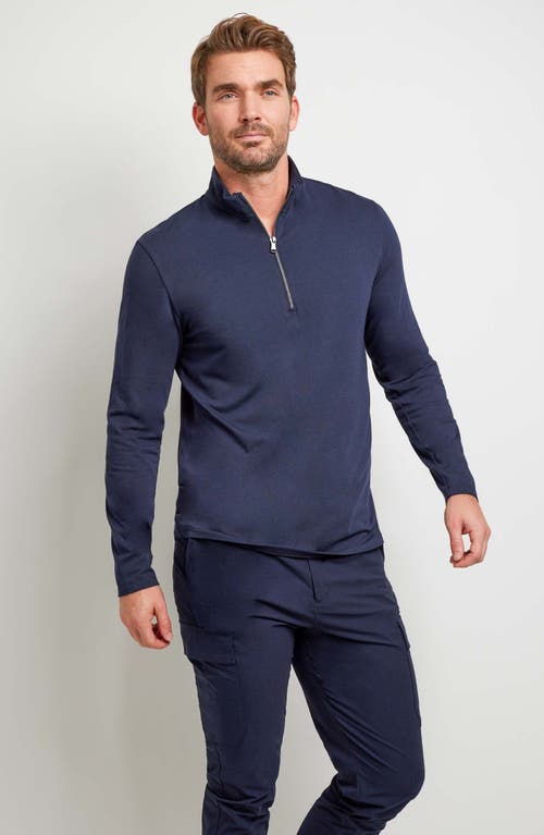 Anatomie Charlie Zip Pima Top In Blue