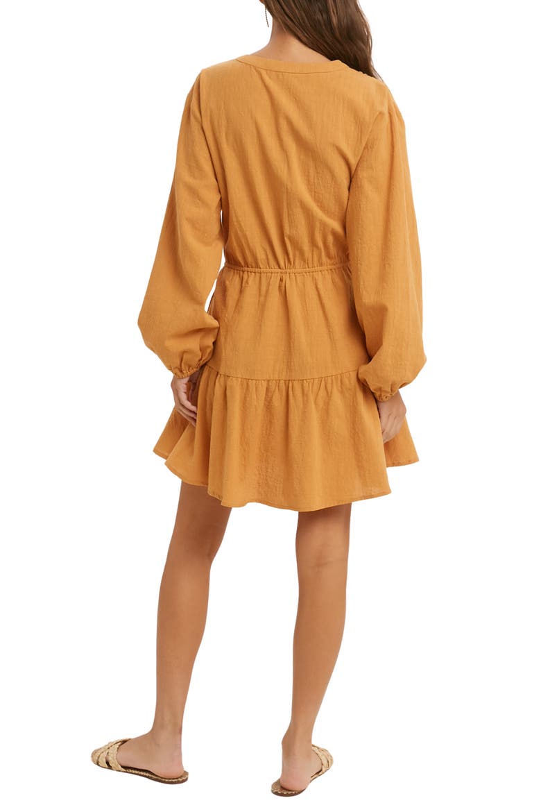 Long Sleeve Minidress, Alternate, color, AMBER