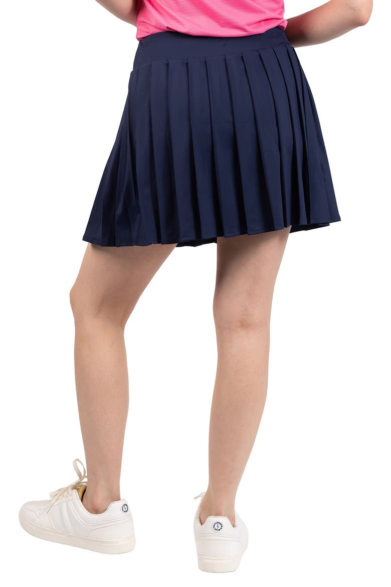 Pleated Performance Skort, Alternate, color, NAVY