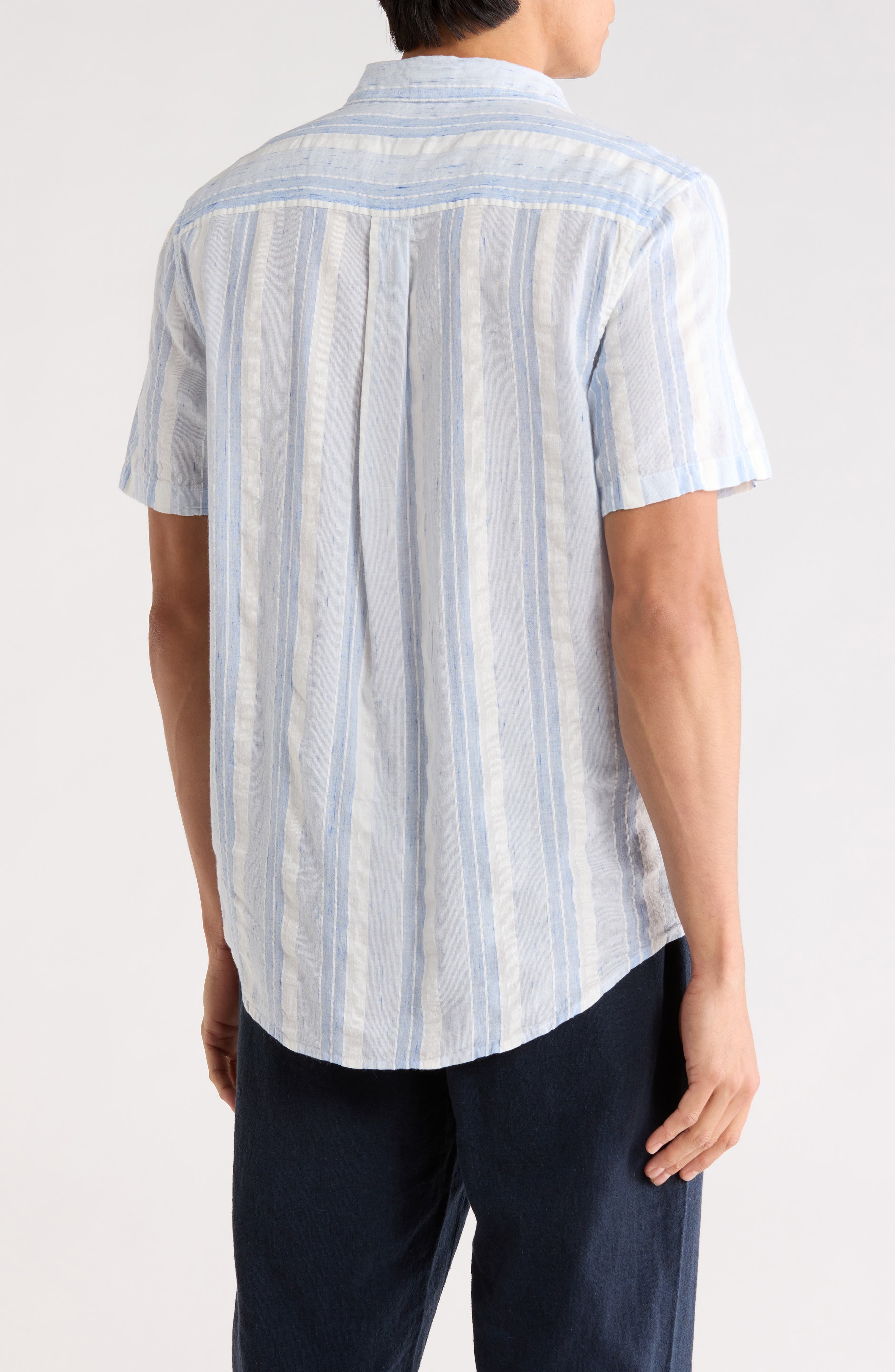 Short Sleeve Woven Slub Shirt - image 4