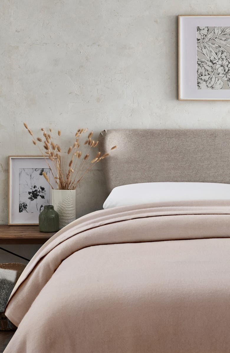 MELANGE HOME Wool Blend Blanket, Alternate, color, Camel