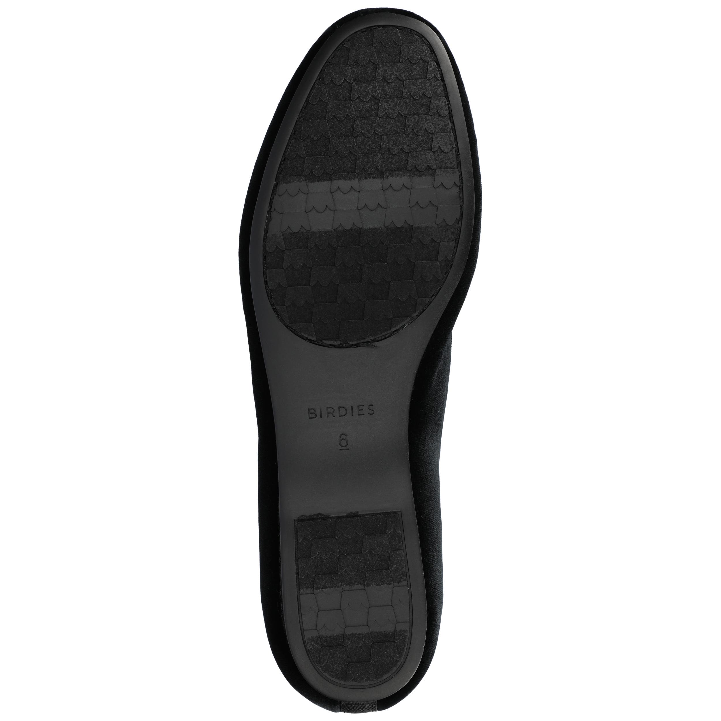 Birdies The Hummingbird Flats, Alternate, color, Black Velvet Jeweled Bow