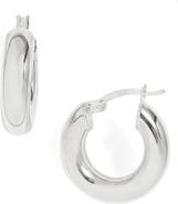 Argento Vivo Sterling Silver Chunky Tube Hoop Earrings