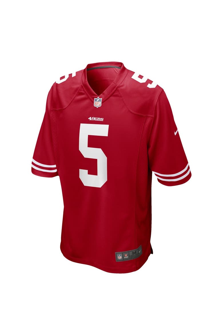Men's Nike Trey Lance Scarlet San Francisco 49ers Game Jersey, Alternate, color, Scarlet