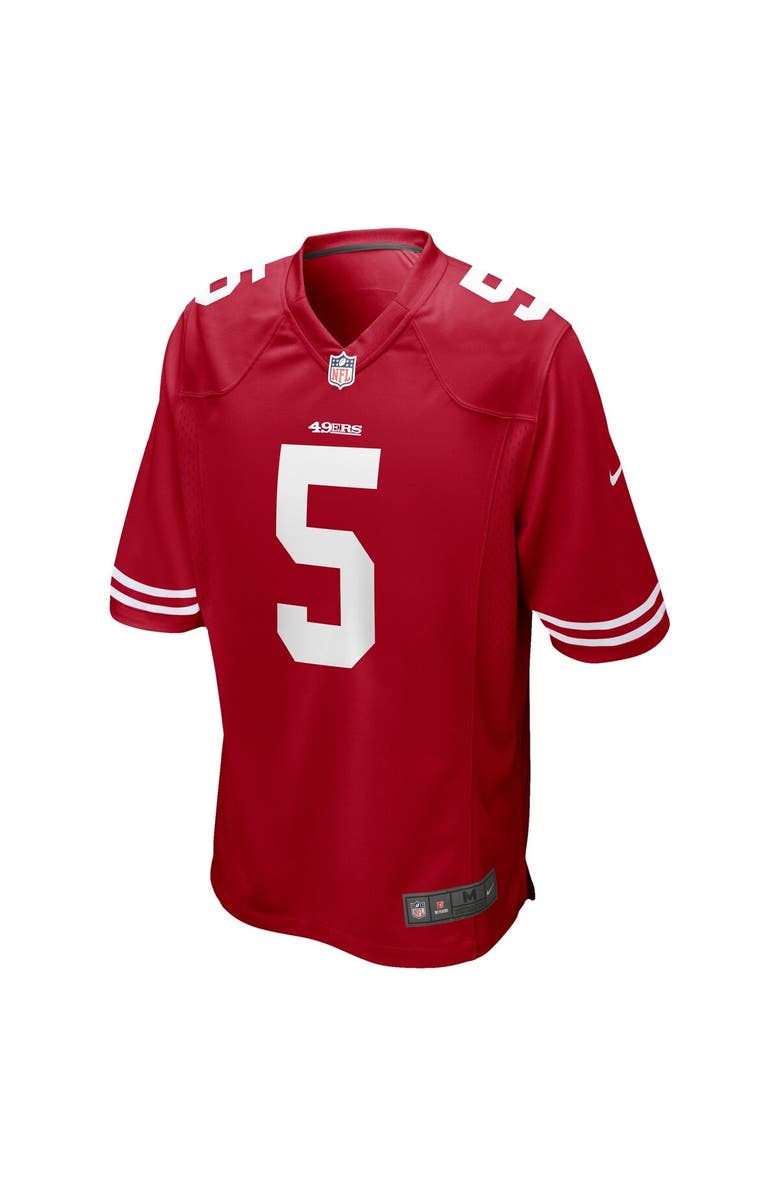 Nike Men's Nike Trey Lance Scarlet San Francisco 49ers Game Jersey, Alternate, color, 