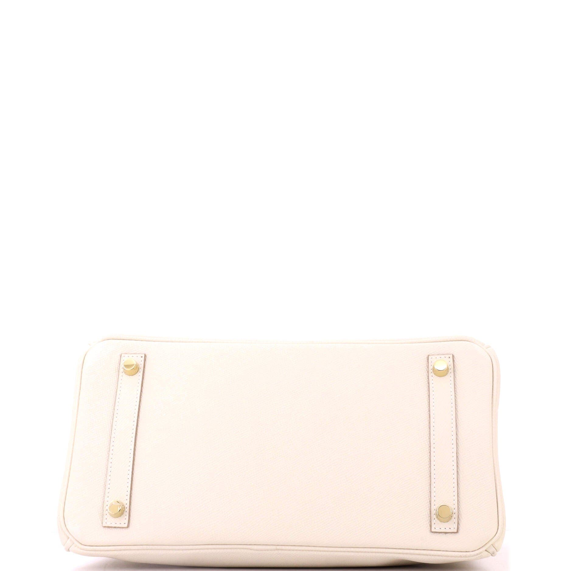 Birkin Handbag Light Epsom with Gold Hardware 30, Alternate, color, White