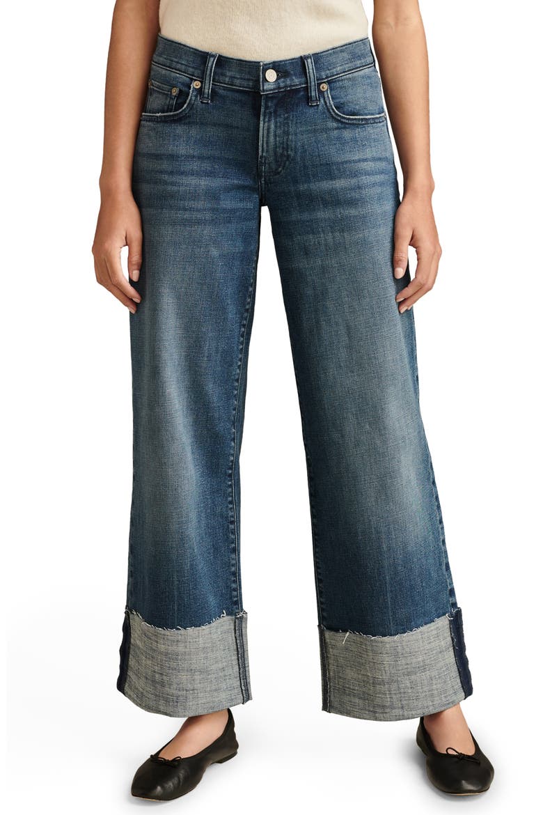 Lucky Legend Cuffed Wide Leg Jeans, Main, color, CUFFING SEASON WASH