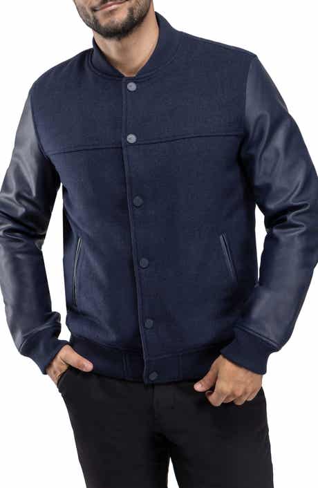 XRAY Mixed Media Faux Leather Bomber Jacket