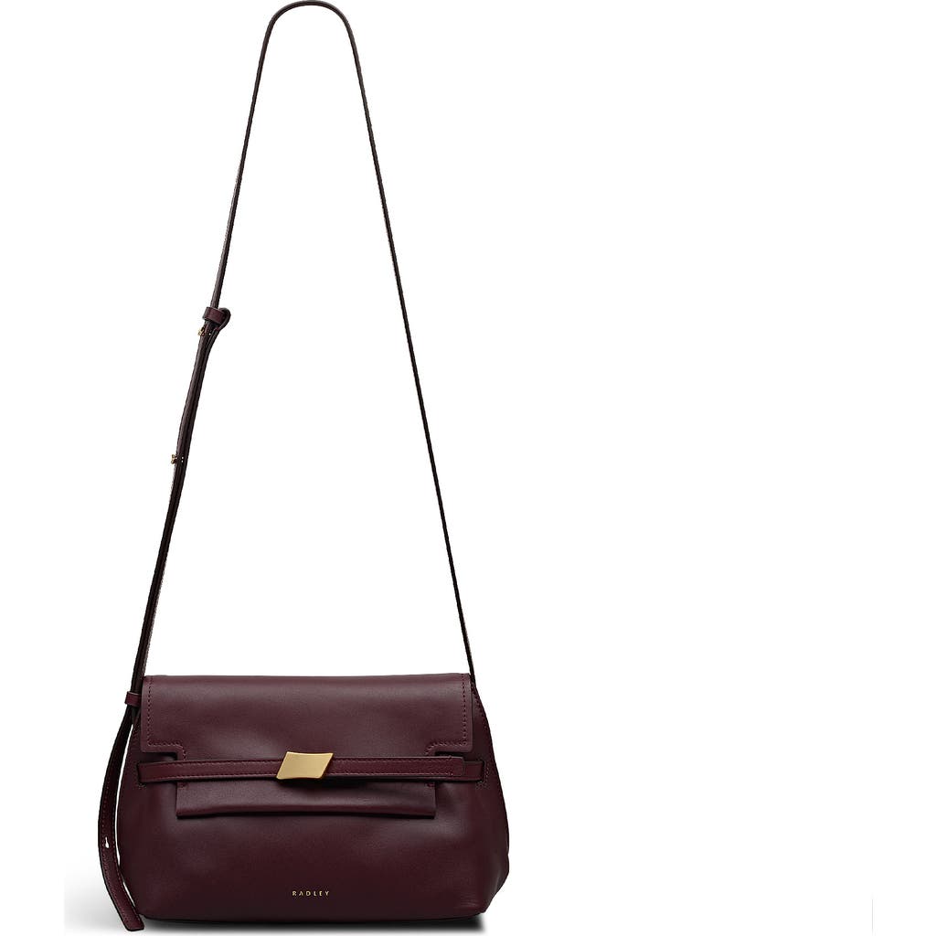 Radley The Christina Small Flapover Crossbody Bag In Burgundy