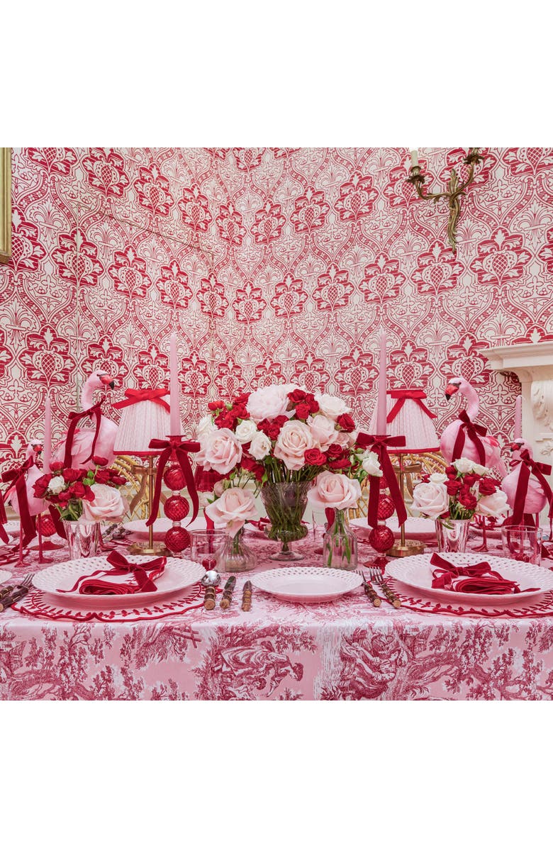 Mrs. Alice Isla Toile Tablecloth, Alternate, color, Pink