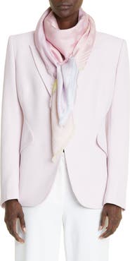 McQueen Skull Jacquard Silk Scarf