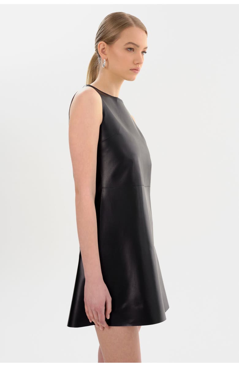 LAMARQUE LOZANA | Reversible Leather Dress, Alternate, color, Black/Silver