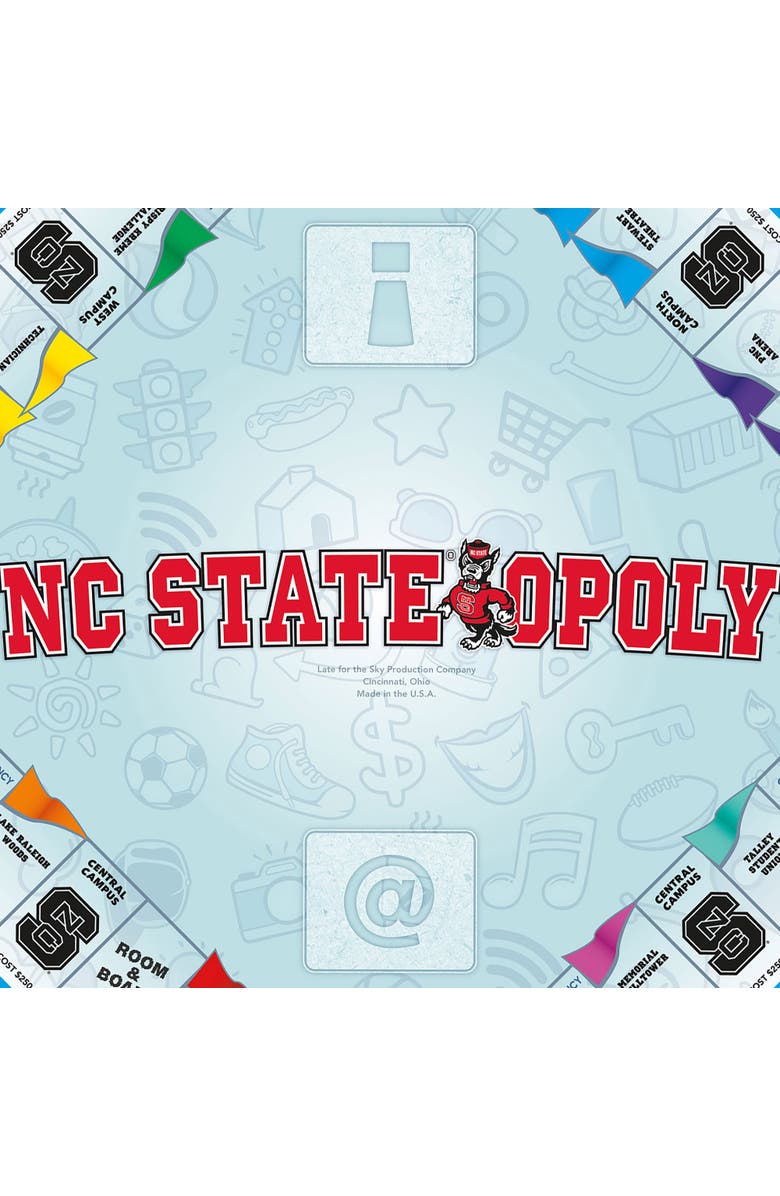 Late for the Sky Nc Stateopoly Themed Family Board Game, Alternate, color, Multicolored
