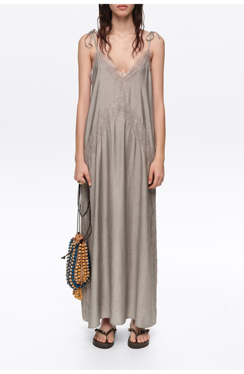 Bimba y Lola Fluid Dress, Main, color, Silver