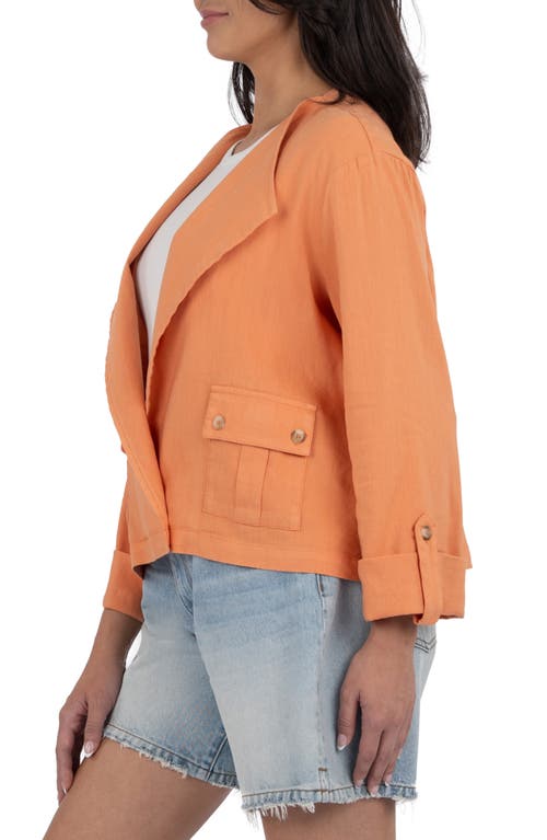 Kut From The Kloth Karie Open Front Linen Blend Jacket