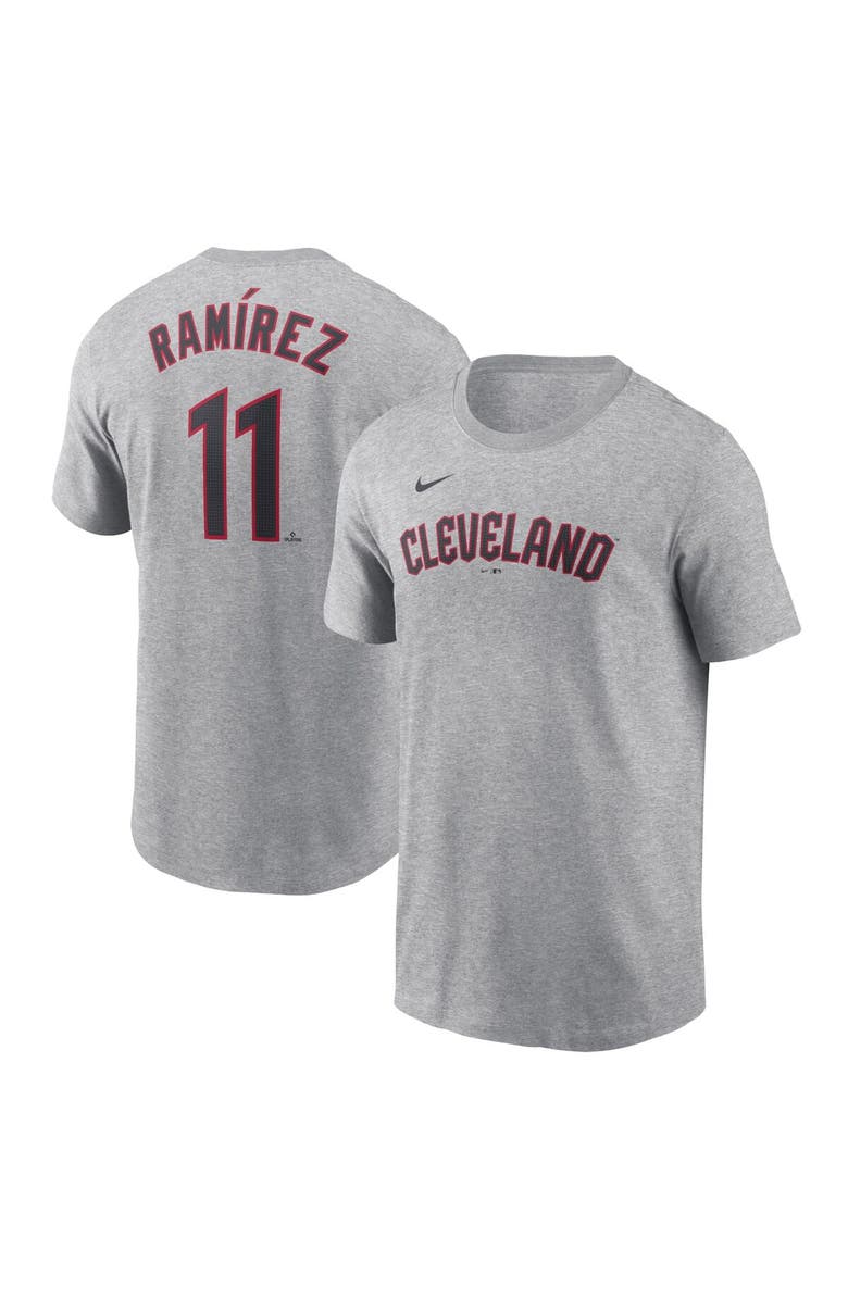 Nike Men's Nike José Ramírez Gray Cleveland Guardians Fuse Name & Number T-Shirt, Main, color, Gray