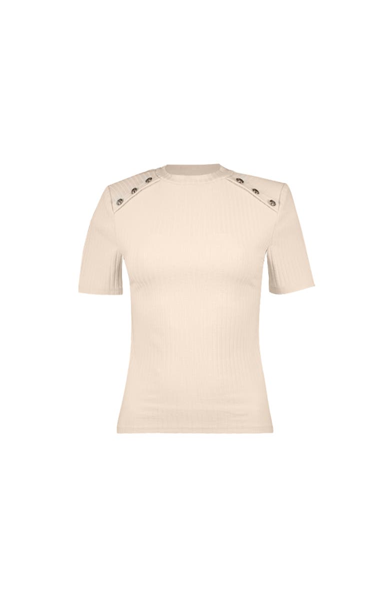 IVONNE Puffed Shoulder Natural Top, Alternate, color, Natural