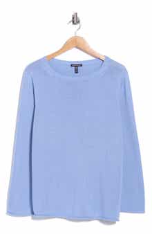Bateau Neck Cotton Blend Sweater