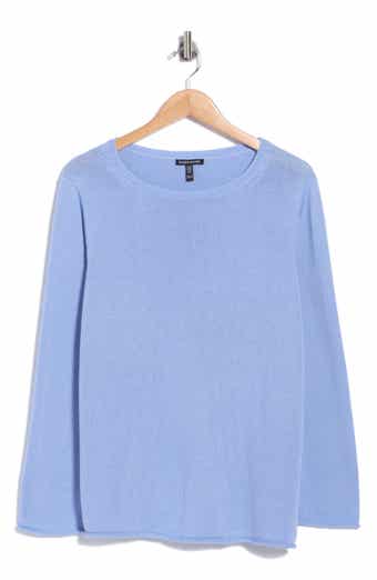Bateau Neck Cotton Blend Sweater