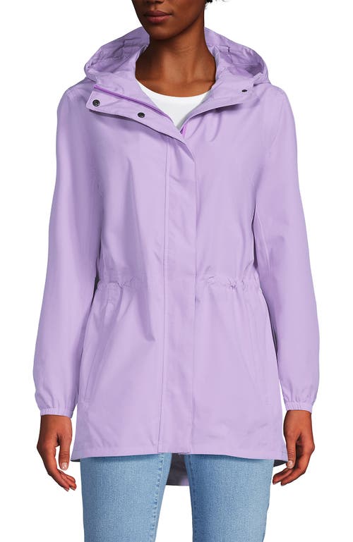 Lands' End Squall Packable Waterproof Raincoat In Lilac Petal