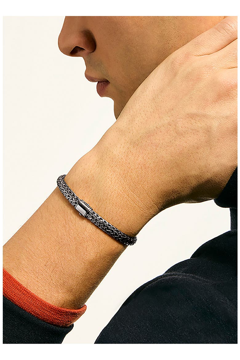 Icon Bracelet, 6.5mm, Alternate, color, DARK SILVER