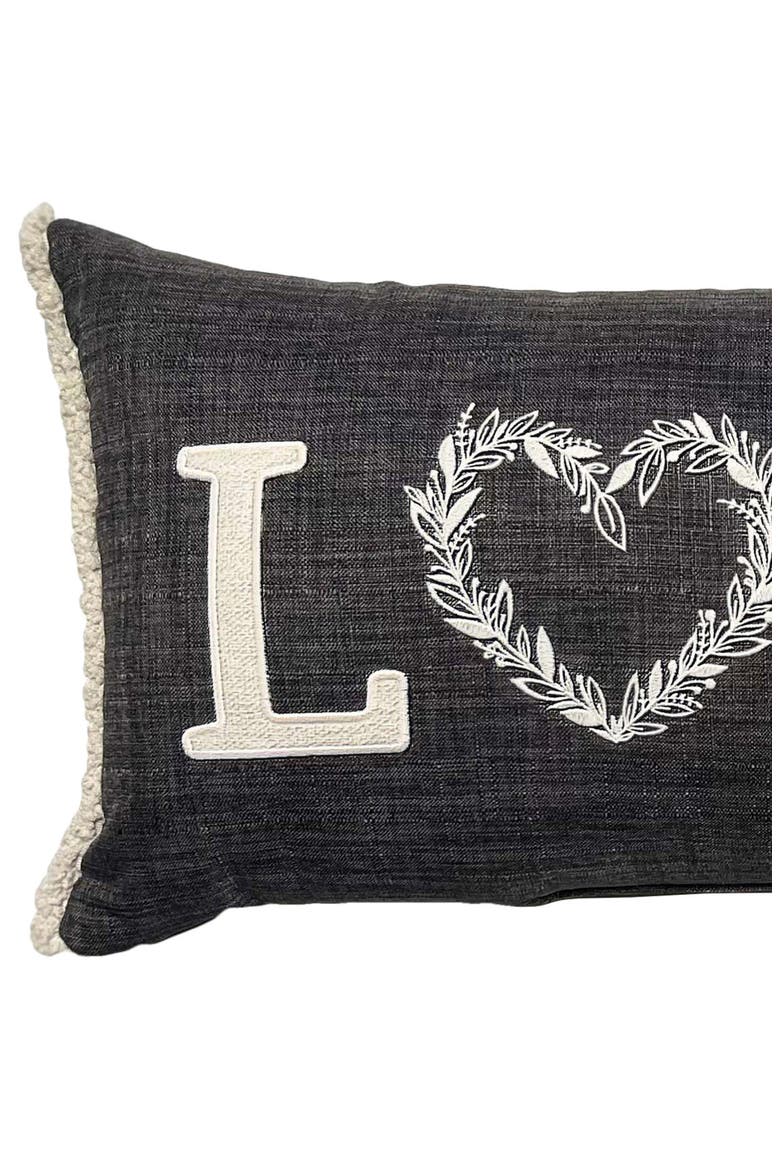 Farm House Love Accent Pillow, Alternate, color, CHARCOAL