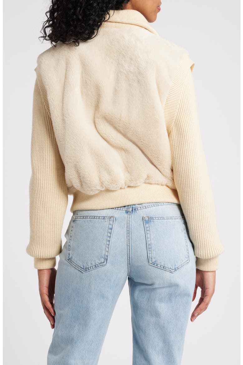 Faux Fur Sweater Bomber, Alternate, color, DAYDREAMER