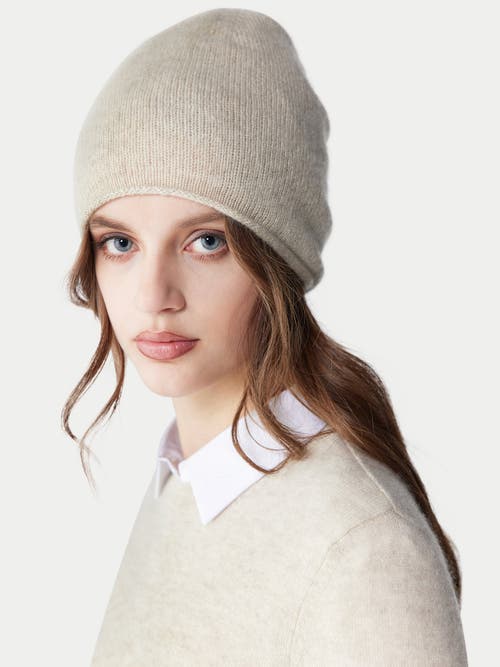 Gobi Mongolian Cashmere Cashmere Hat And Sweater Set In Birch