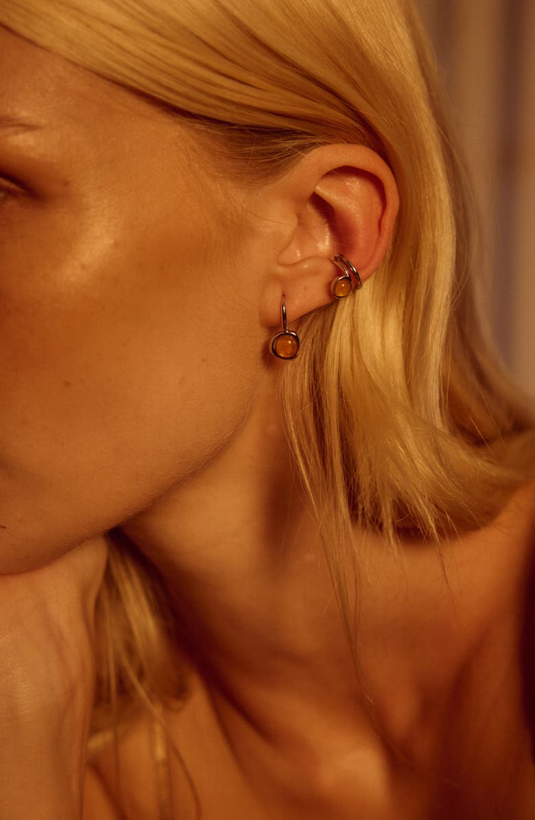 Luv AJ The Amber Honey Hook Threader Earrings, Alternate, color, Gold