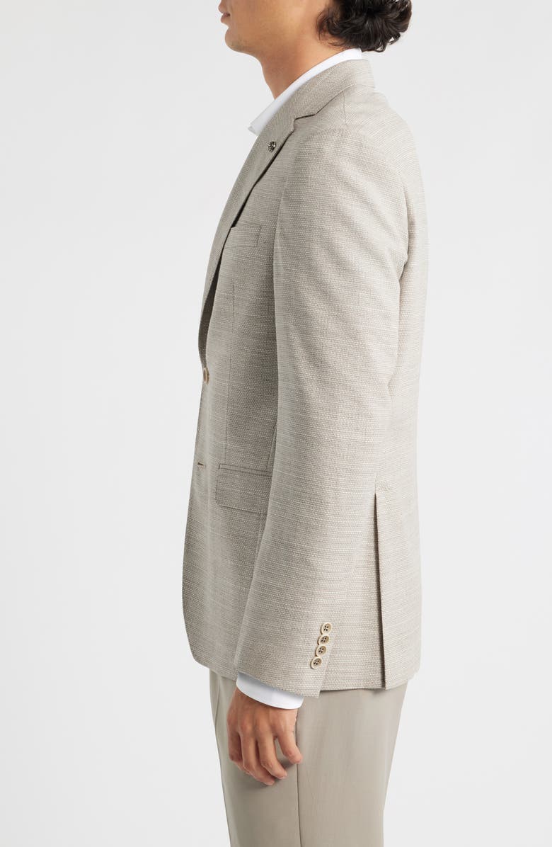 Jack Victor Midland Sand Textured Wool & Silk Sport Coat, Alternate, color, Sand
