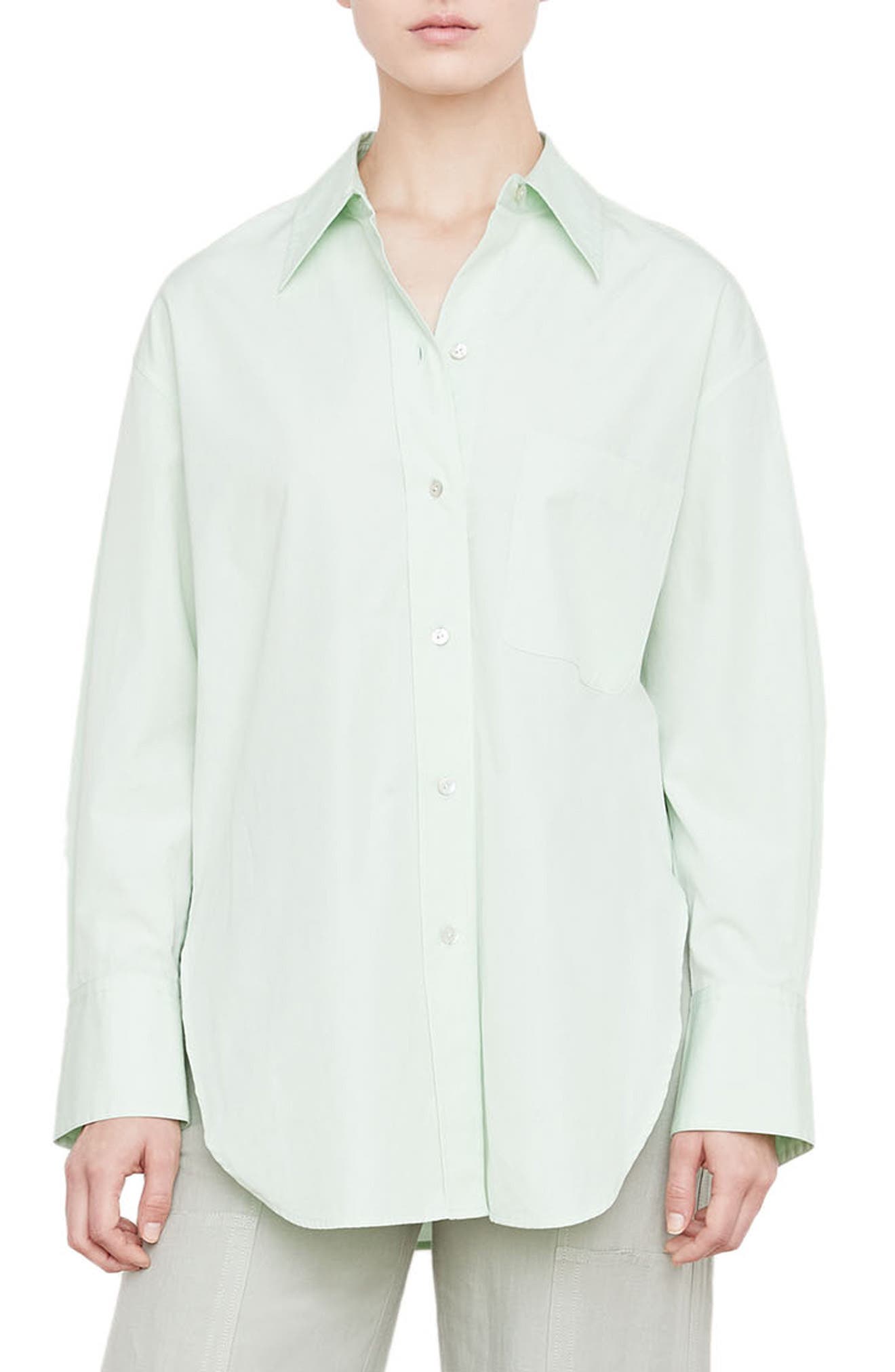 Vince Oversize Cotton Button-Up Shirt