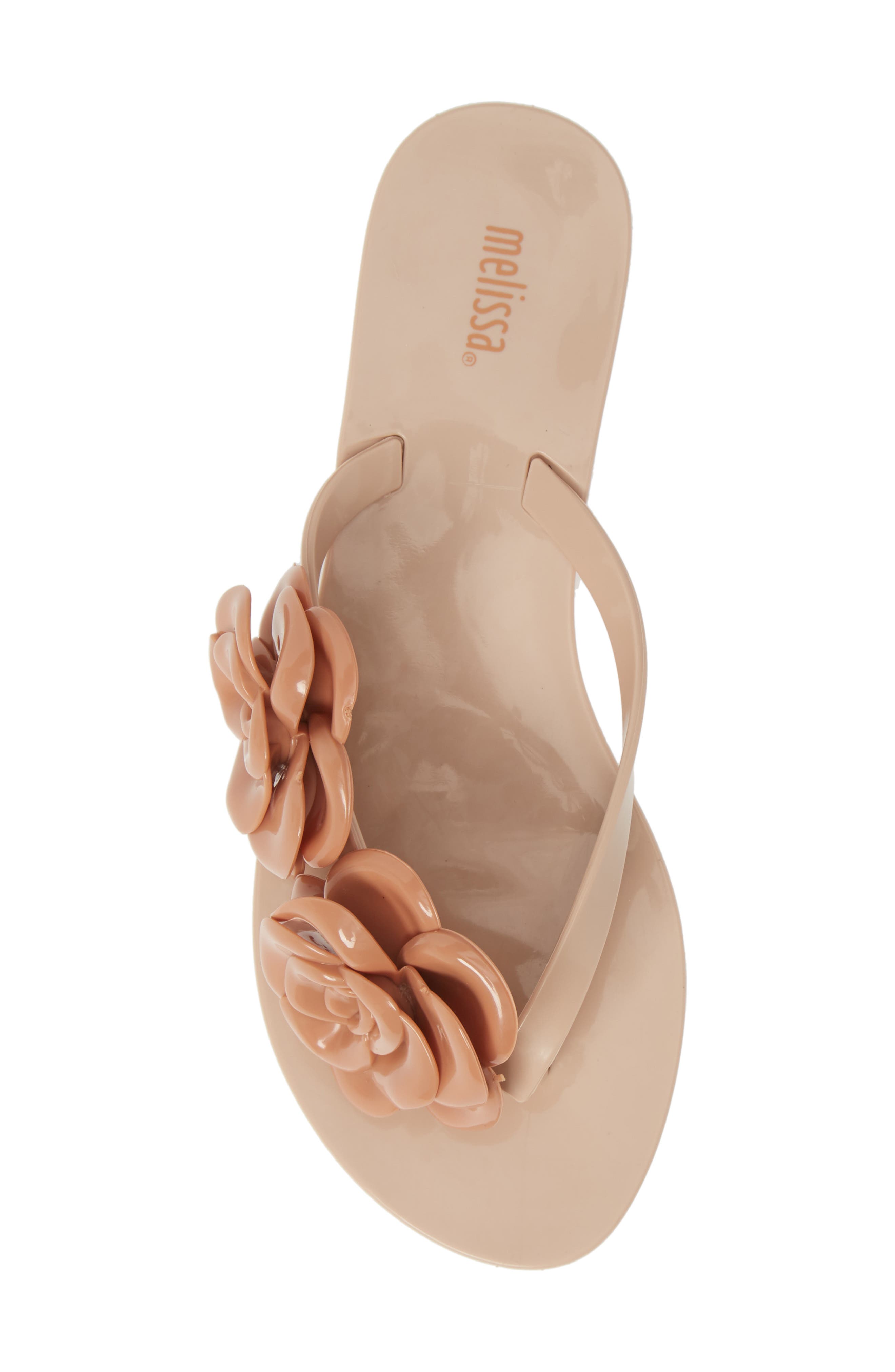 Harmonic Flower Flip Flop, Alternate, color, NUDE BROWN RUBBER